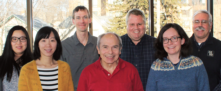 NCBE Testing and Research Department Staff: Front row: Juan Chen, Ph.D.; Mark A. Albanese, Ph.D.; Joanne Kane, Ph.D. Back row: Mengyao Zhang, Ph.D.;Andrew A. Mroch, Ph.D.; Mark Connally, Ph.D.; Douglas R. Ripkey, M.S.