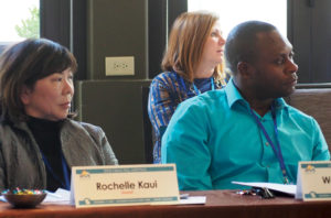 Rochelle Kaui (HI), Wadner Oge (MA) Back row: Tina Hopson (IN)