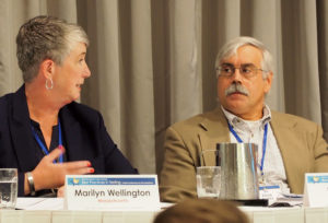 Marilyn Wellington (MA), Doug Ripkey (NCBE) speaking at the conference