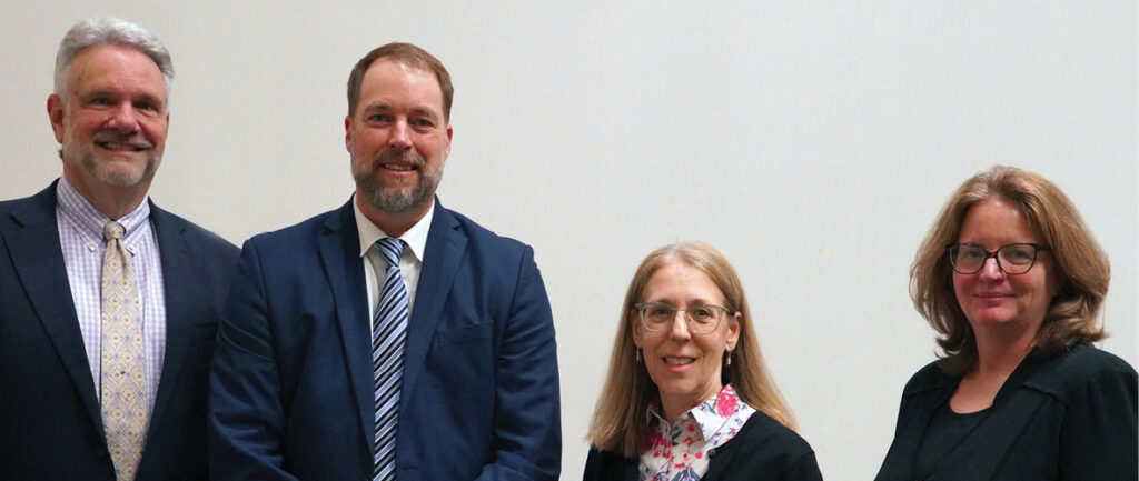 Group photo of Greg Cizek, PhD; Darin Scheer; Rosemary Reshetar, EdD;
Nahdiah Hoang