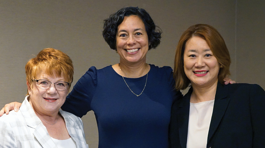 Group photo of Lisa Perlen, Camille Thompson, Susan Baek