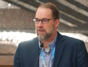 Photo of Darin Scheer speaking at CBAA Fall 2025 Meeting