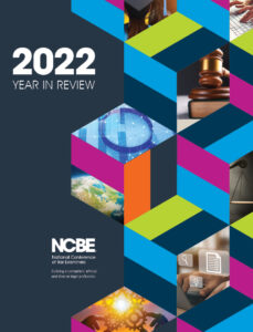 Image of the cover of NCBE’s 2022 Year in Review publication