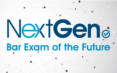 NextGen logo over white background color