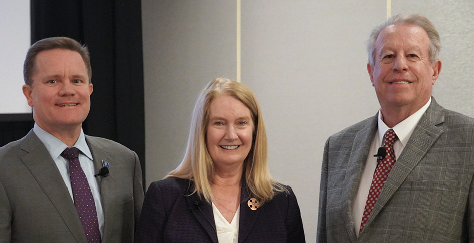 Photo of Hon. Dustin Rowe (moderator), Hon. Ann Scott Timmer, Dave Byers
