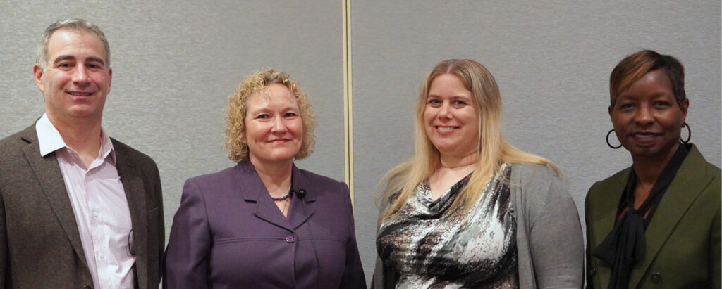 Photo Group of Bob Schwartz, PhD; Carole Wesenberg; Hannah Scoville; Shelice Tolbert (moderator)