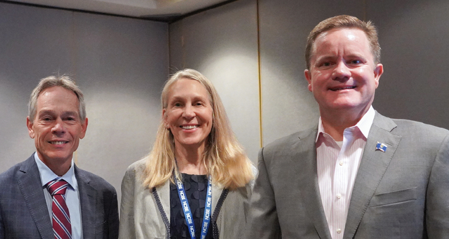 Group photo of Hon. Scott Bales (ret.) (moderator), Judith Gundersen, Hon. Dustin Rowe (moderator)