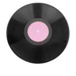 black vinyl record, audio technology popular in the 1970s